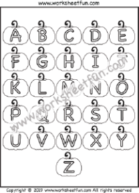 Pumpkin Alphabet Worksheet