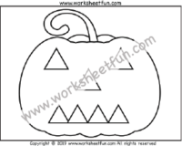 Pumpkin Coloring – 1 Worksheet