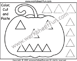 Color Cut And Paste Pumpkin 1 Worksheet Free Printable Worksheets Worksheetfun