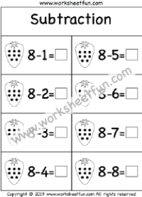 Subtraction Worksheets