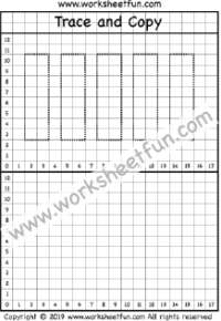 Trace and Draw – Trace and Copy – Rectangles – One Worksheet