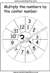 Multiplication Target Circles – 3 Times Table Worksheet