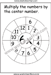 Multiplication Target Circles – 6 Times Table Worksheet