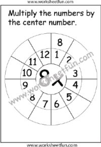 Multiplication Target Circles – 8 Times Table Worksheet