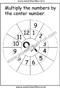 Multiplication Target Circles – 9 Times Table Worksheet