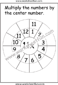 Multiplication Target Circles – 11 Times Table Worksheet