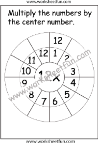 Multiplication Target Circles – 12 Times Table Worksheet