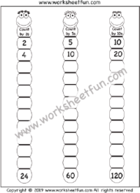 Skip Counting by 2, 5, 10 – Worksheet