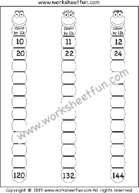 Skip Counting by 10, 11, 12 – Worksheet