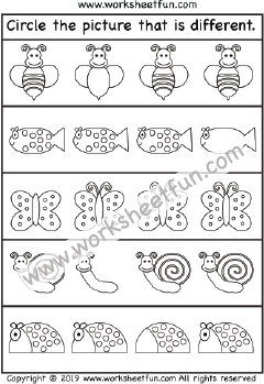 Same and Different – 2 Worksheets / FREE Printable Worksheets