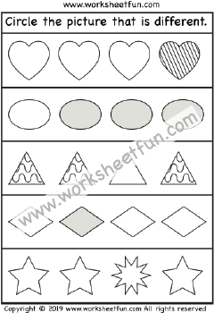 Same and Different – 1 Worksheet / FREE Printable Worksheets – Worksheetfun