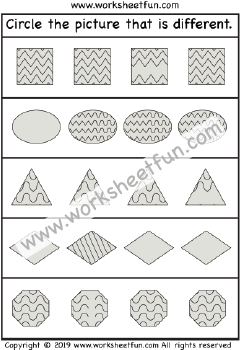 Same and Different – 1 Worksheet / FREE Printable Worksheets – Worksheetfun