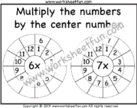 Multiplication Target Circles