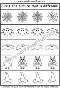 Halloween Themed Worksheet – Same and Different – 1 Worksheet