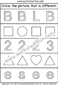 Same and Different – 1 Worksheet