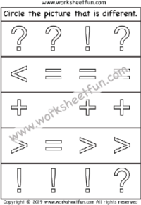 Same and Different - 1 Worksheet