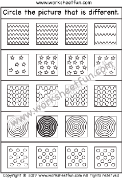 Same and Different – 1 Worksheet / FREE Printable Worksheets – Worksheetfun