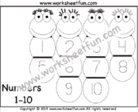Number Tracing – 1-10 – One Worksheet