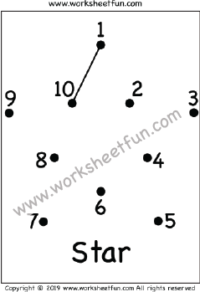 Dot to Dot – Star – One worksheet