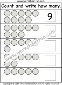 Count – How Many? – One Worksheet