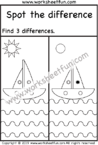 Spot the difference – One Worksheet