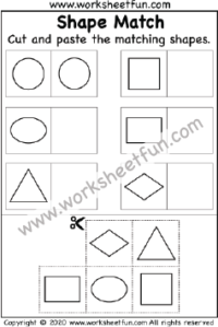Cut and Paste Shapes – One Worksheet