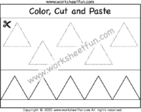 Cut and Paste Shapes – Triangle – One Worksheet