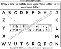 Matching Uppercase and Lowercase Letters – One Worksheet