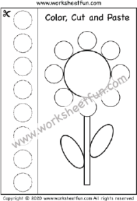 Cut and Paste Shapes - Circle - One Worksheet