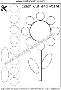 Cut and Paste Shapes – Oval and Circle – One Worksheet