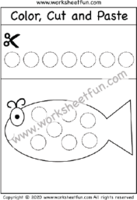 Cut and Paste Shapes – Circle – One Worksheet
