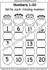 numbers 1 20 free printable worksheets worksheetfun