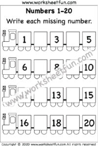 numbers 1 20 free printable worksheets worksheetfun