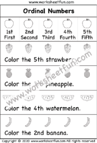 number ordinal numbers free printable worksheets worksheetfun