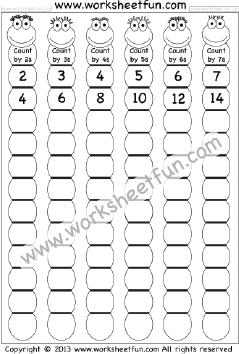 Skip Counting Worksheets