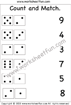 Dice Worksheets