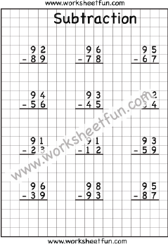 Subtraction Worksheets