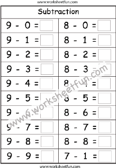 Subtraction Worksheets