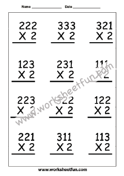 Multiplication worksheets