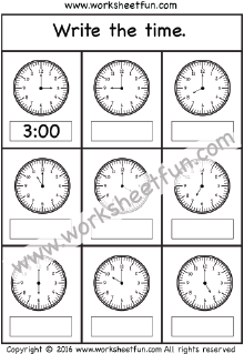 Time worksheets