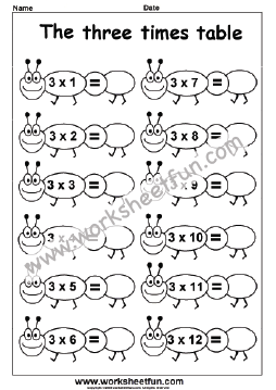 Times Table worksheets