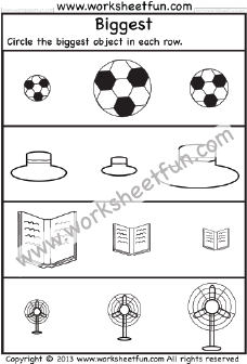 Size Comparison Worksheets / FREE Printable Worksheets – Worksheetfun