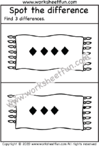 Spot the difference – Rug – One Worksheet