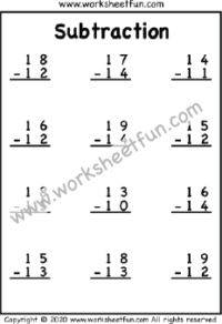 Subtraction up to 20