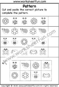 Cut and Paste Patterns – One Worksheet