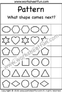 Shapes Pattern – One Worksheet