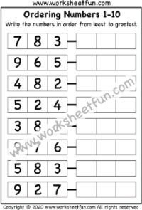 ascending free printable worksheets worksheetfun