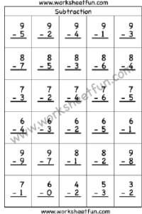 Subtraction Worksheets