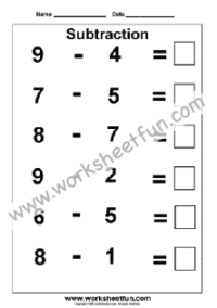 Subtraction Worksheets