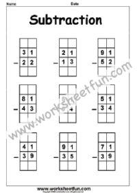 Subtraction Worksheets